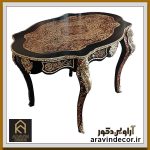 میز چوبی چایخوری بول نقاشی و بول برنج "سنتر" - Image 3