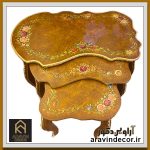 میز عسلی سه پارچه برگی