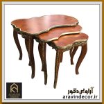 میز عسلی سه پارچه برگی - Image 4