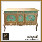 بوفه چوبی دو درب آمیکو - Image 3