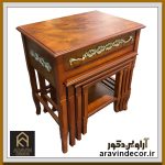 میز عسلی چوبی چهارپارچه لودا - Image 4
