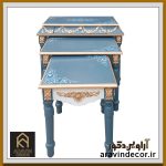 میز عسلی چوبی سه پارچه الیزه - Image 4