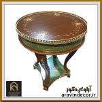 میز چوبی سرو گرد شارلو