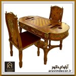 میز شطرنج چوبی رویال - Image 2