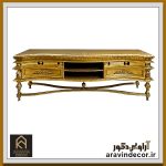 میز تلویزیون چوبی منبت کاری پادیون خم 180 - Image 2