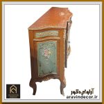 بوفه چوبی طاووس رنگی ، نقاشی دستی - Image 3